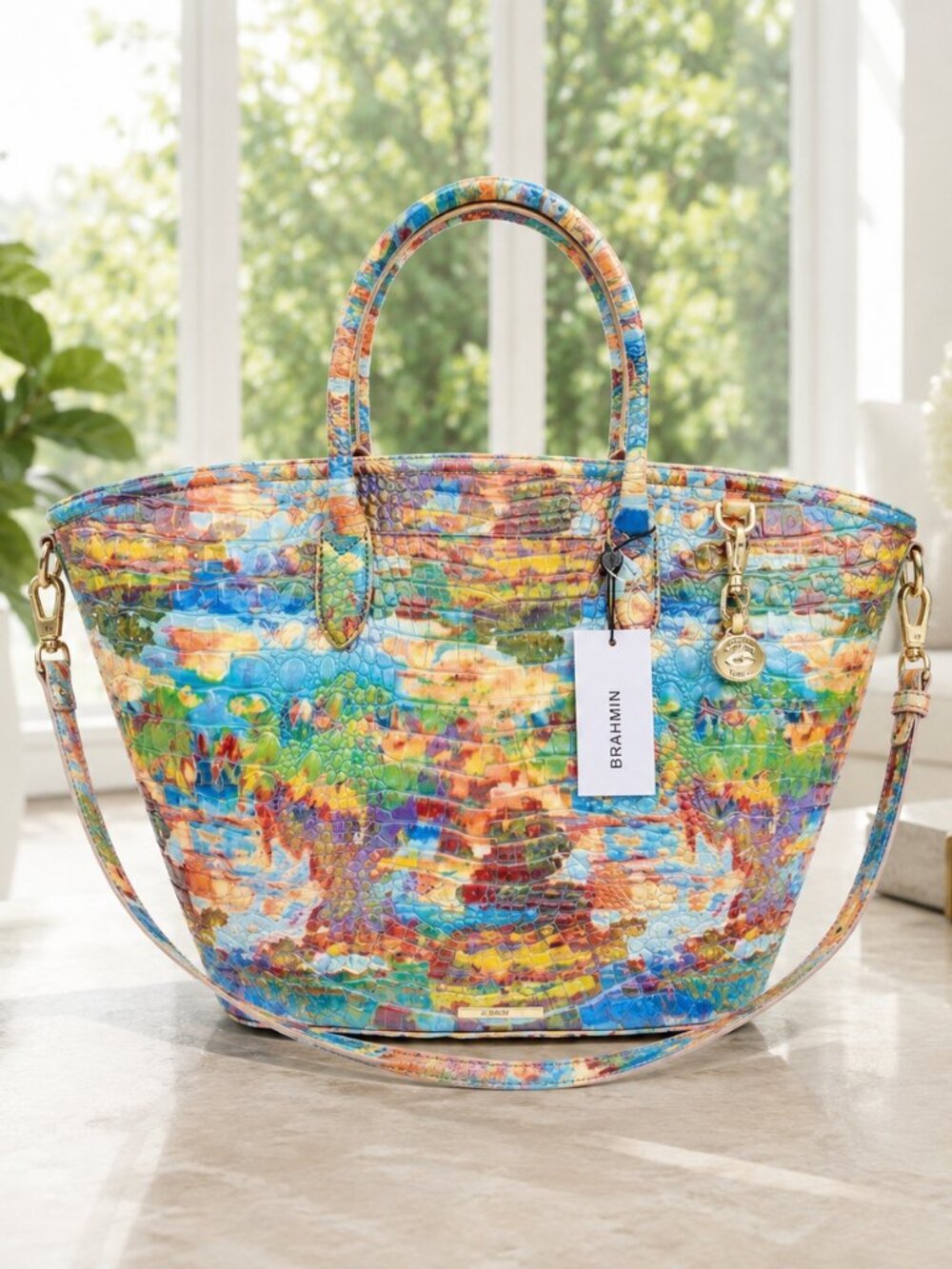 Brahmin Mira Tote Colorado Melbourne Croc Leather NWT Retired Rare